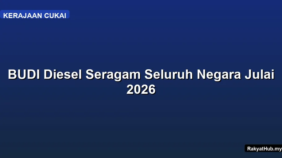 BUDI Diesel Seragam Seluruh Negara Julai 2026