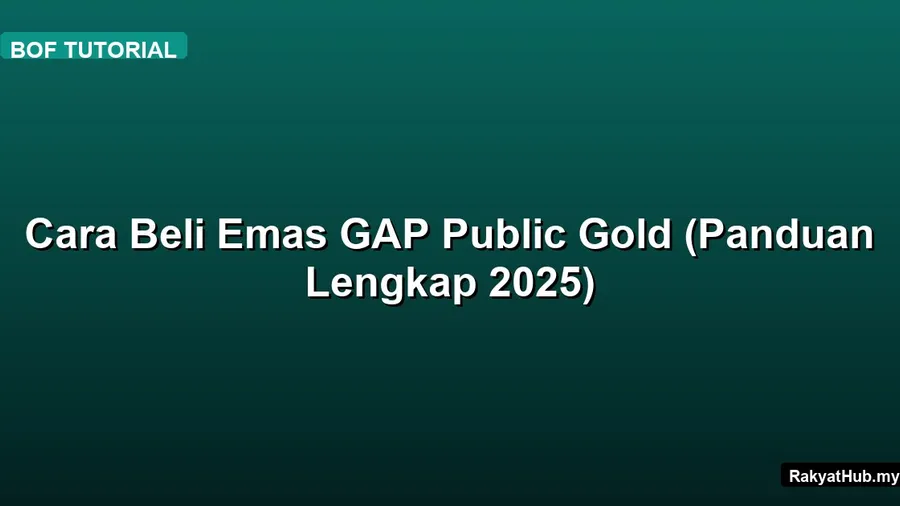 Cara Beli Emas GAP Public Gold (Panduan Lengkap