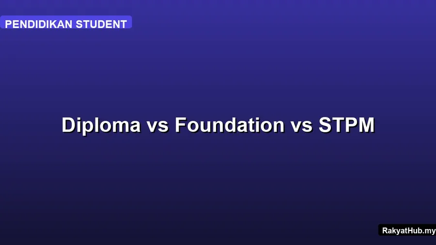 Diploma vs Foundation vs STPM