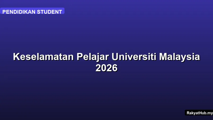 Keselamatan Pelajar Universiti Malaysia 2026