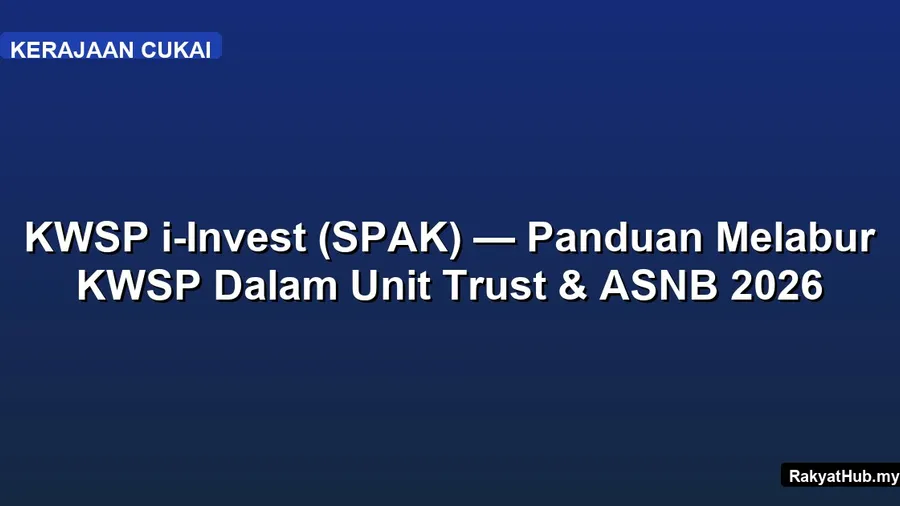 KWSP i-Invest (SPAK) — Panduan Melabur KWSP