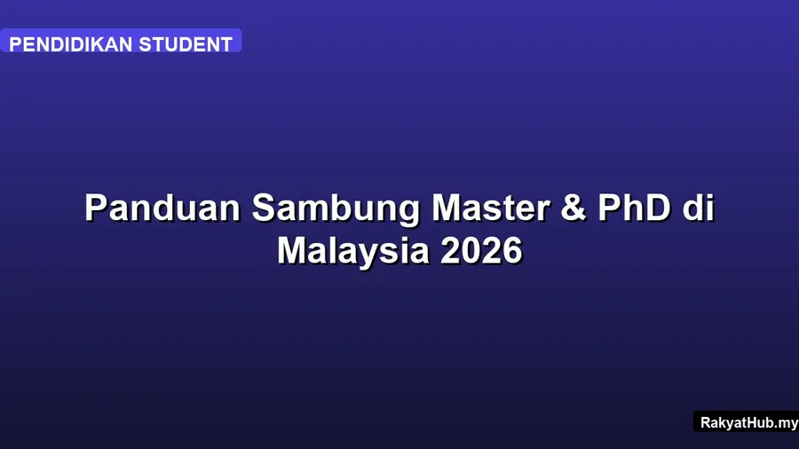 Panduan Sambung Master & PhD di Malaysia 2026