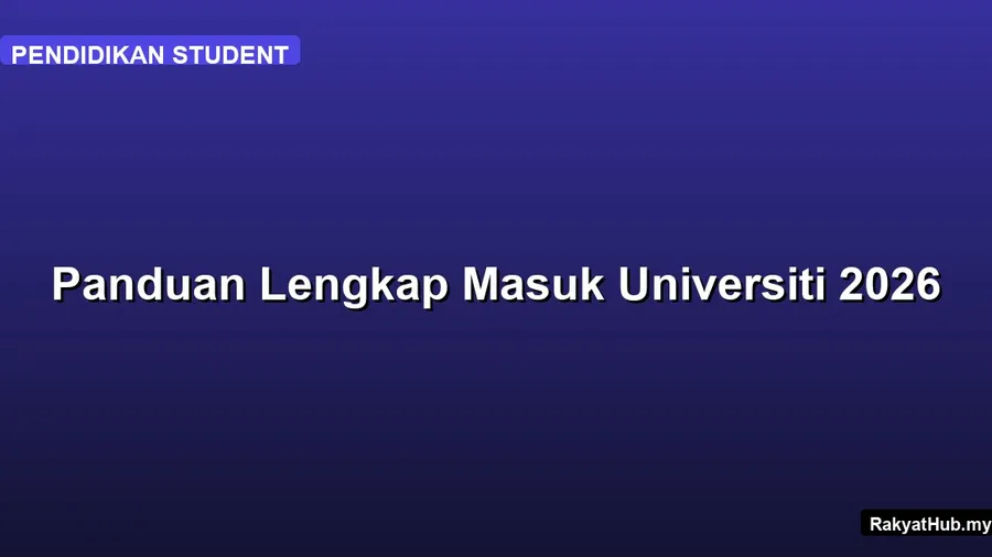 Panduan Lengkap Masuk Universiti 2026