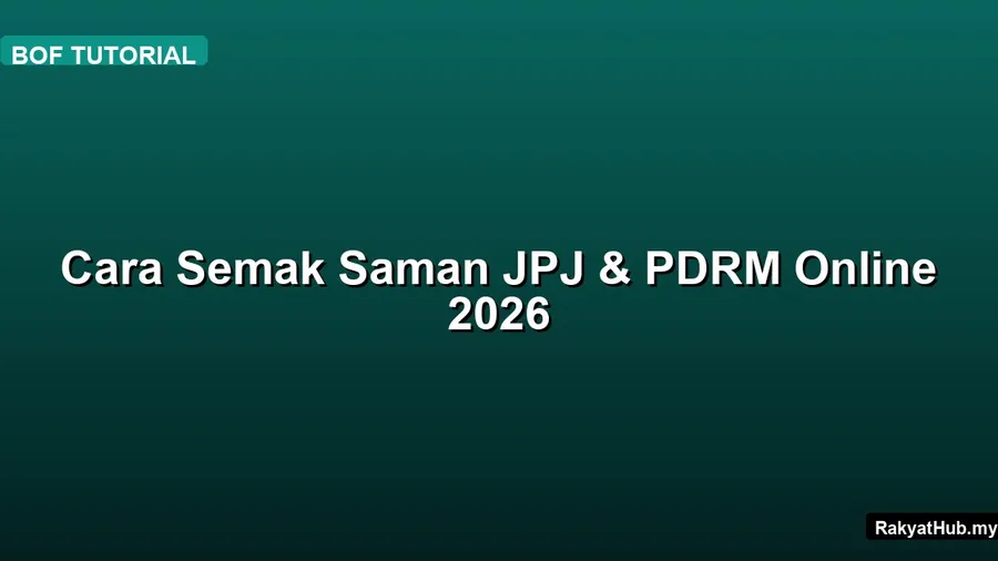 Cara Semak Saman JPJ & PDRM Online 2026