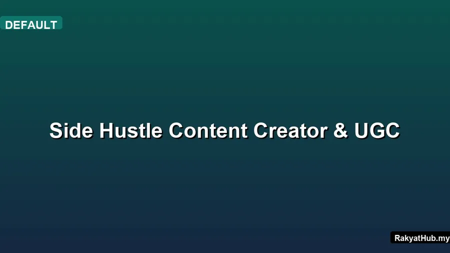 Side Hustle Content Creator & UGC