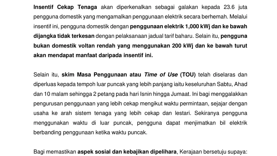 Cara Tukar Tarif ToU TNB 2026